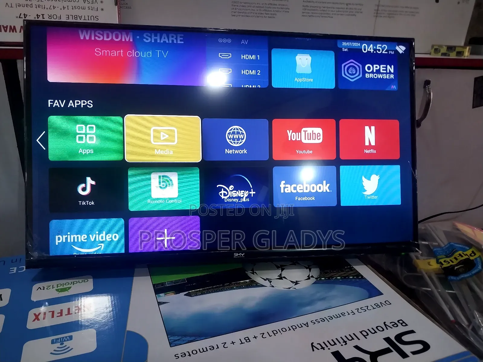 32 Inches Led Sky Smart Digital Flat Screen Flameless.