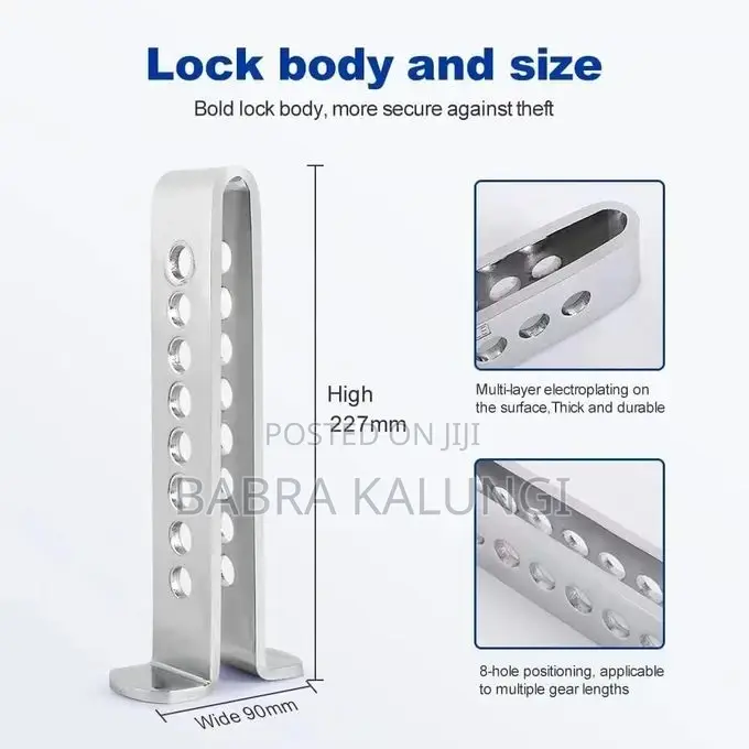 8 Hole Brake Clutch Pedal Auto Hub Car Lock Anti-theft
