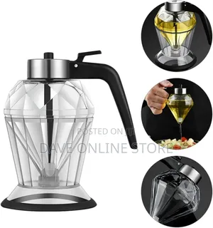 Press Glass Oil Pot Oil Vinegar Dispenser