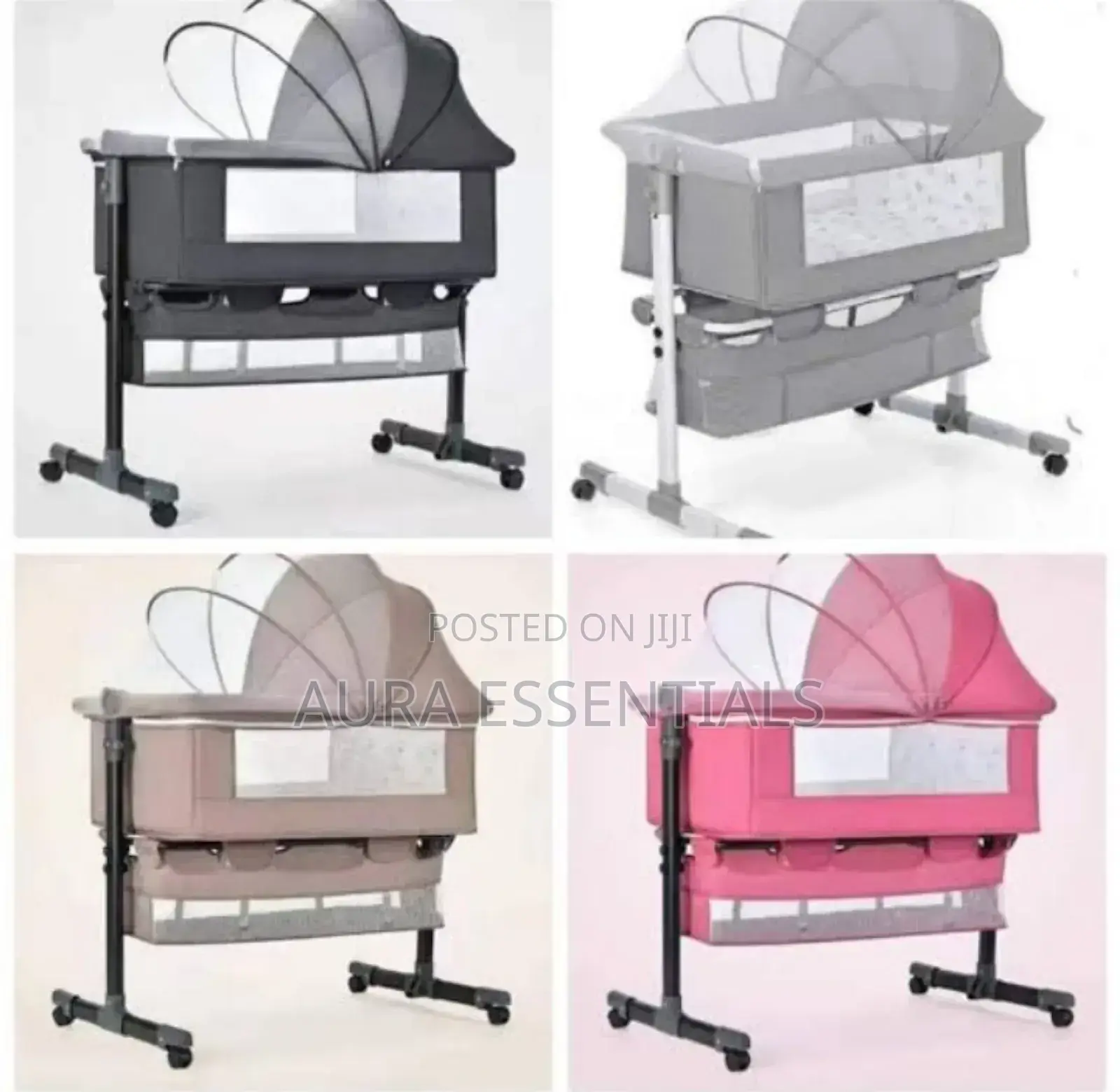 Convertible Baby Bassinet With Detachable Mosquito Net