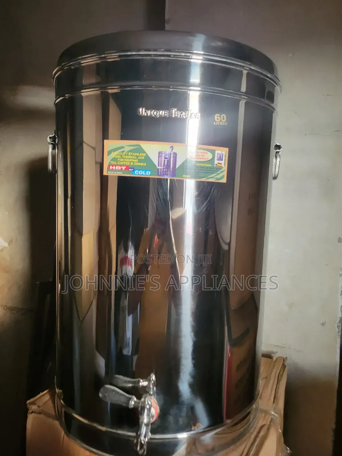 A Good Quality Double Wall Stainless Steel Tea Can 60L