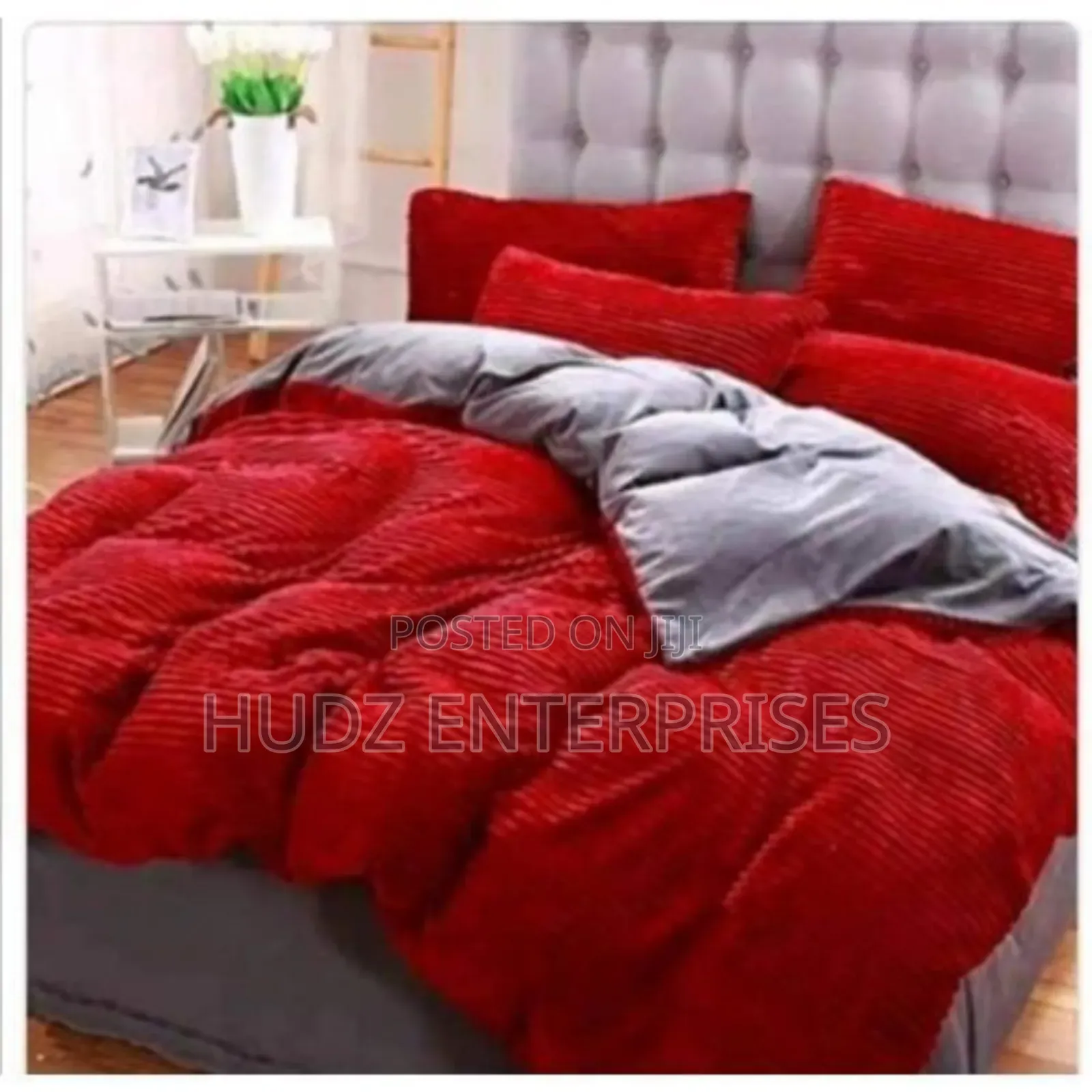 4pcs Coral Duvet 6*6 Red
