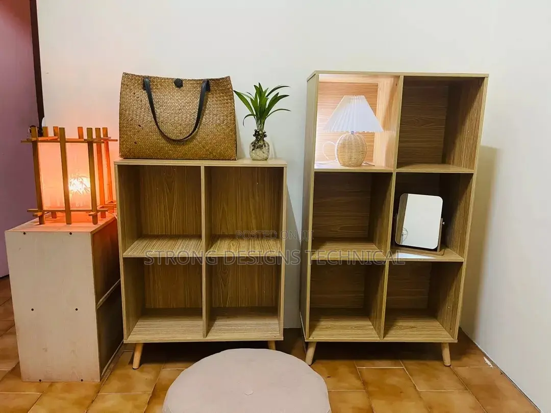 Multipurpose Shelves. 2pc 4 and 6 Bookshelf/Bookcase Combo.