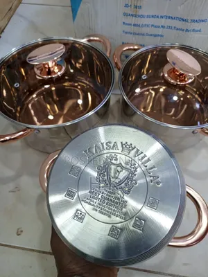 Kaisa Villa 5 Layer Bottom Cookware Set of 3pcs Glass Cover