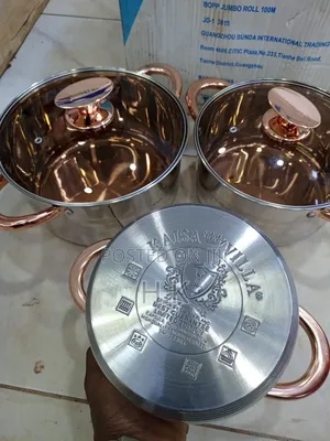 Kaisa Villa 5 Layer Bottom Cookware Set of 3pcs Glass Cover