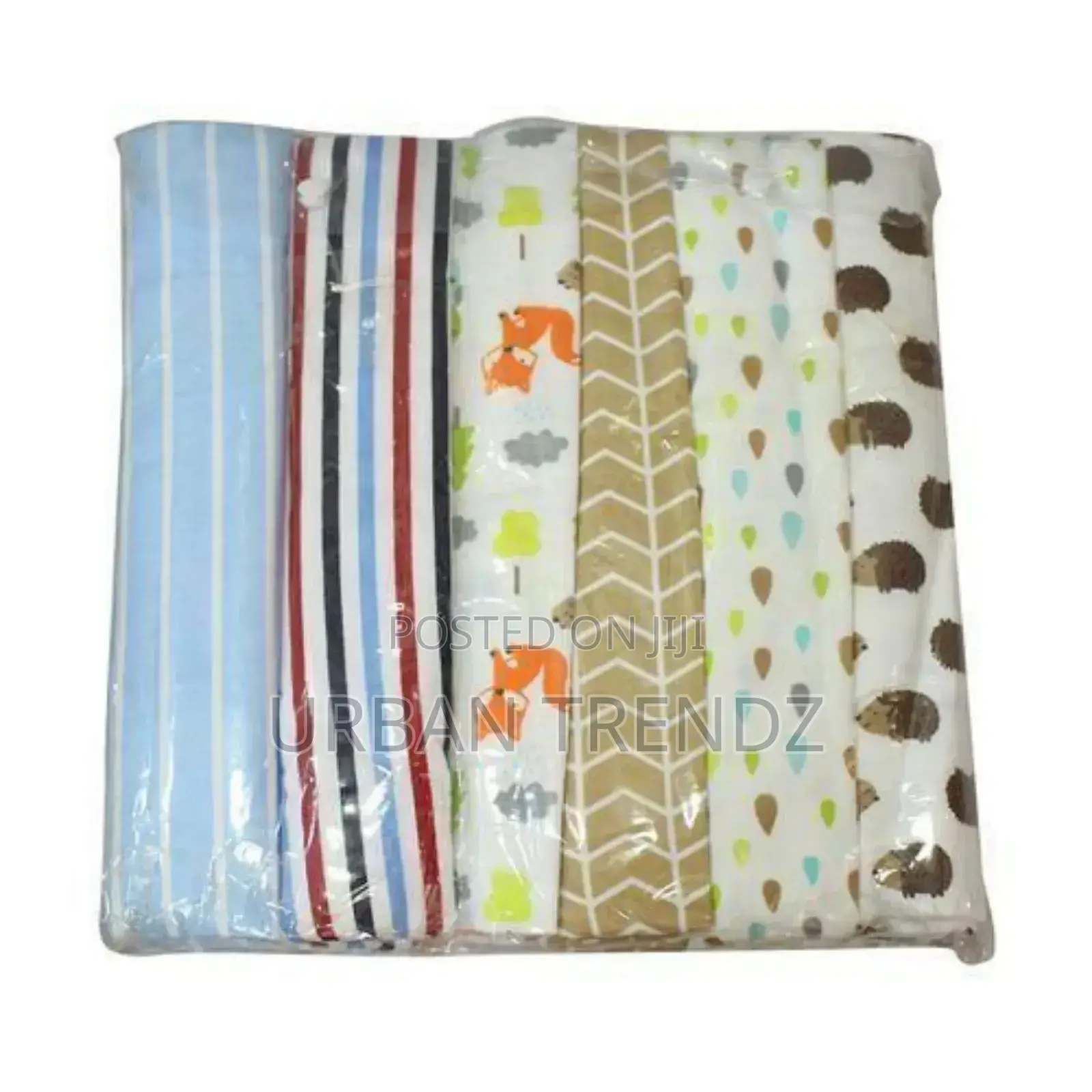6pc Baby Shawl Receiver Sheets - Multi-Colour