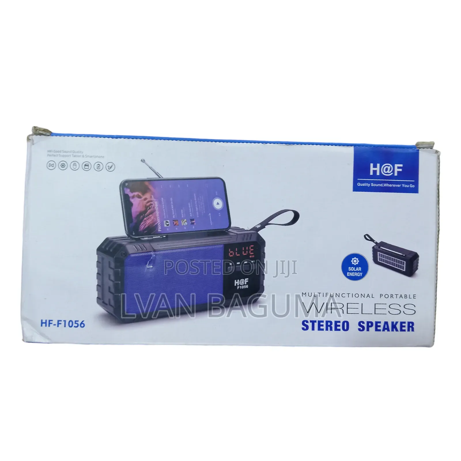 H at F Solar Rechargeable Portable Wireless Speaker With FM