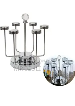 Stainless Steel Rotating 6cup,Glass,Mug Drying Shelf Holder