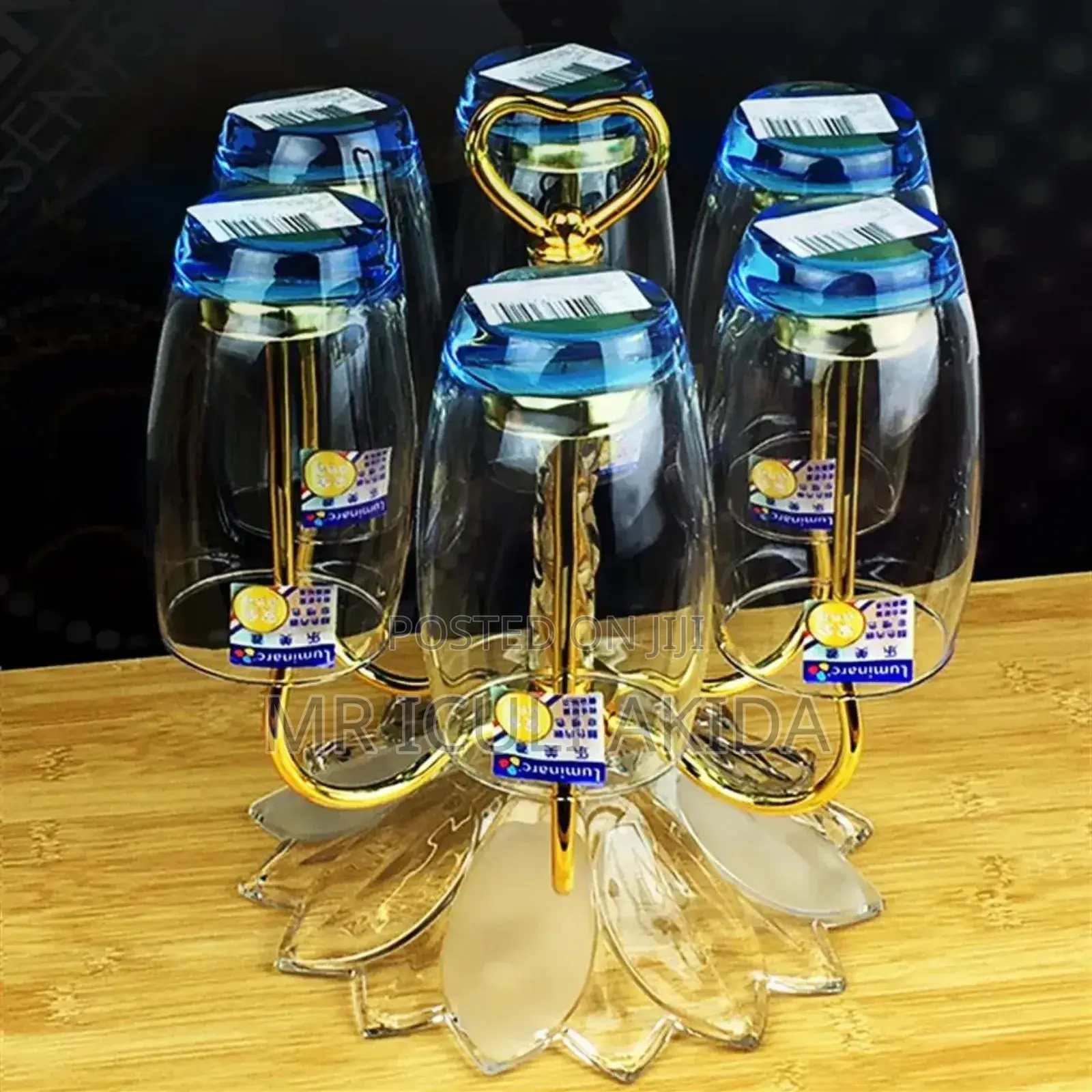 Golden Stainless Steel Rotating 6cup,Glass,Mug Drying Holder