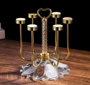 Golden Stainless Steel Rotating 6cup,Glass,Mug Drying Holder