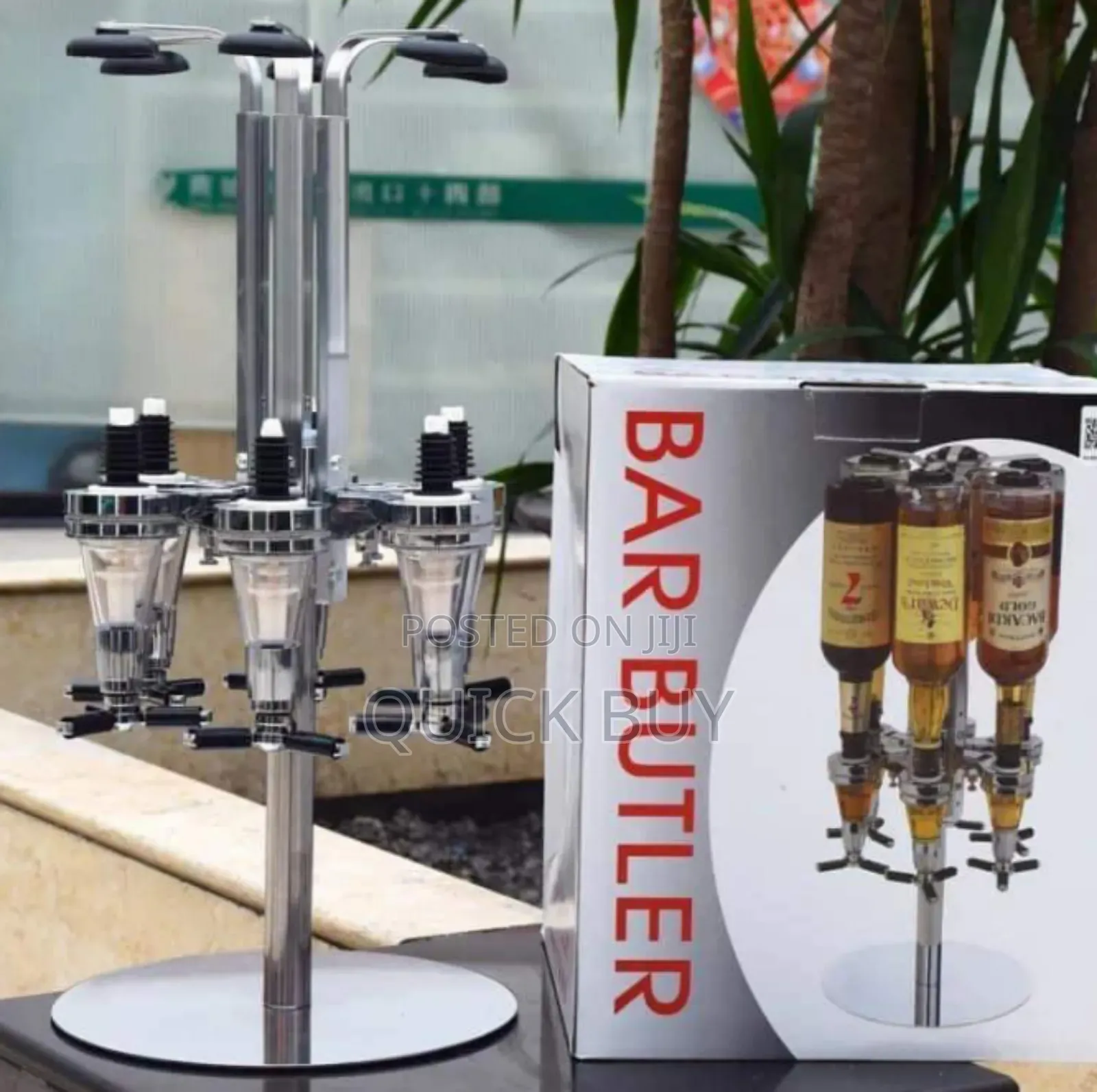 Unique Exquisite Revolving Liquor Dispenser- 6 Bottle Stand