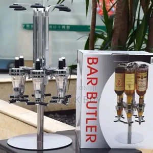 Unique Exquisite Revolving Liquor Dispenser- 6 Bottle Stand