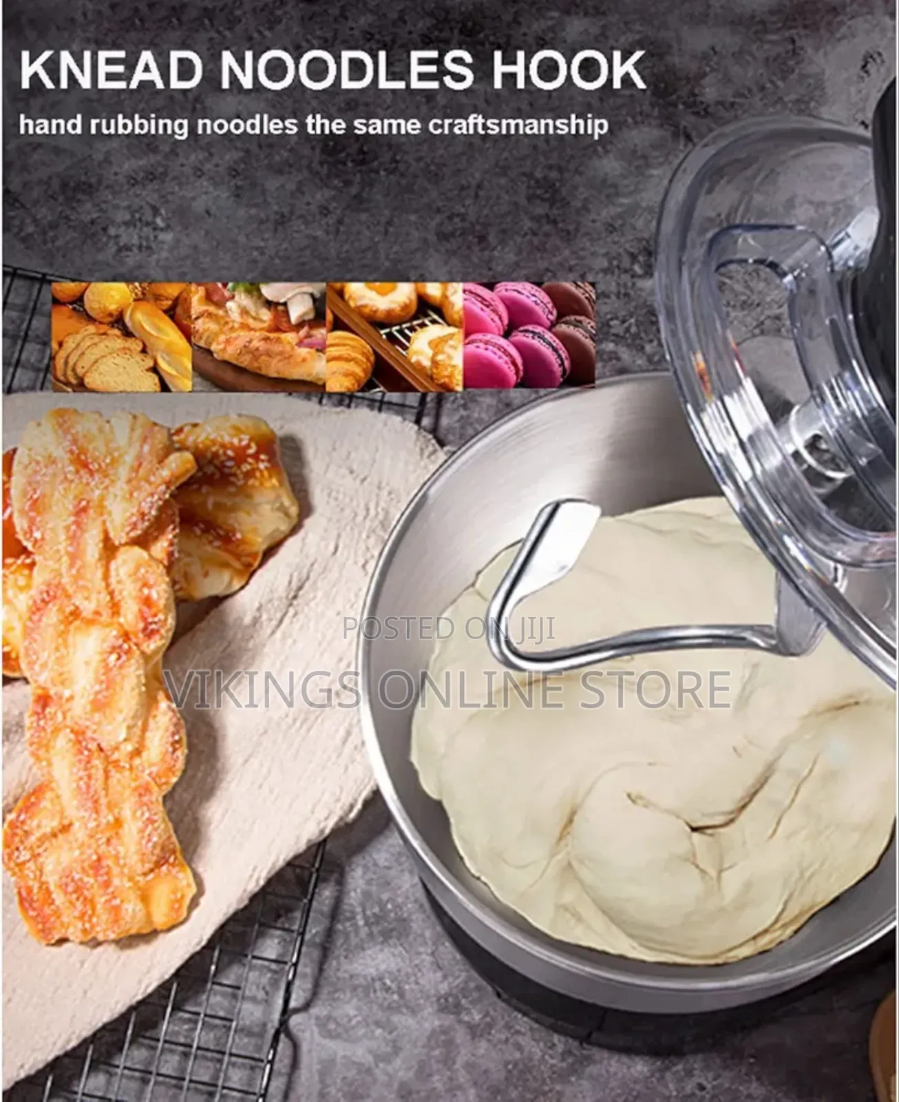 1000W 5.28-Qt Electric Stand Mixer, 6-Speed Food Processor