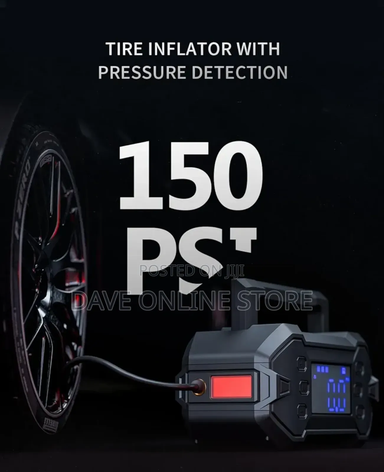 Portable Car Jump Starter 3000A With Air Compressor 12V