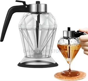 Oil Vinegar Honey Syrup Dispenser Jar , Clear
