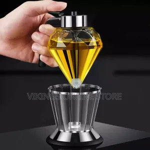 Diamond Oil Can Glass Dustproof Vinegar Oil Bottle