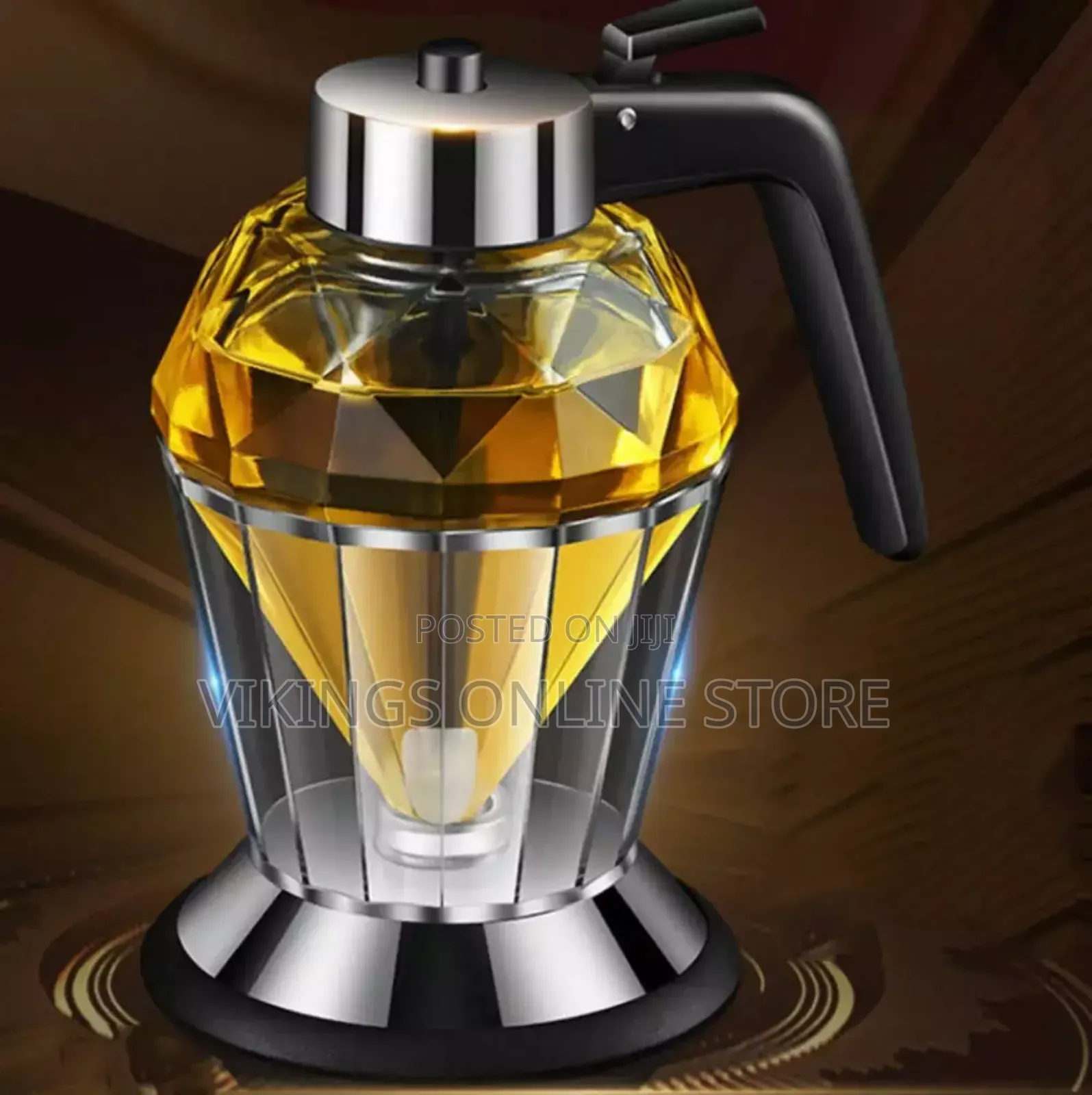 Diamond Oil Can Glass Dustproof Vinegar Oil Bottle