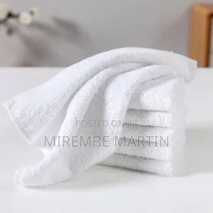 Small Square White Soft Terry Cotton Towels
