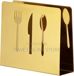 Modern Paper Napkin Holder (1 Pieces) - Silver and Gold