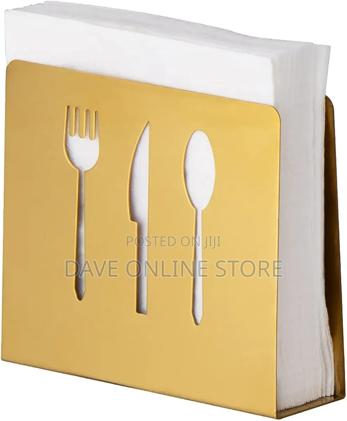 Modern Paper Napkin Holder (1 Pieces) - Silver and Gold