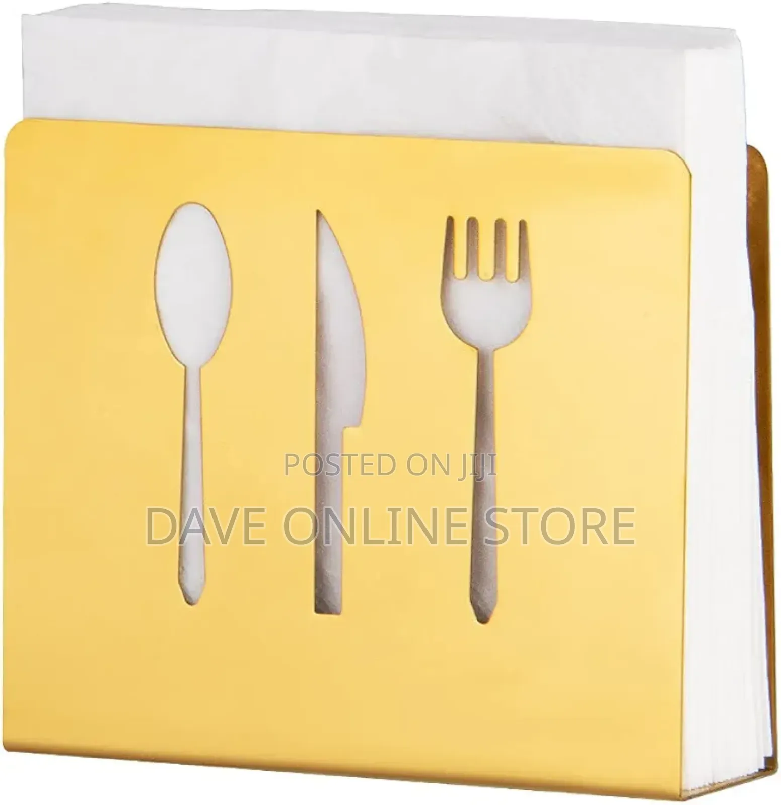 Modern Paper Napkin Holder (1 Pieces) - Silver and Gold