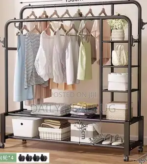 Metallic Clothes Rack