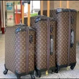 3 Piece of Monogram Canvas Travel Rolling Luggage Suitcase