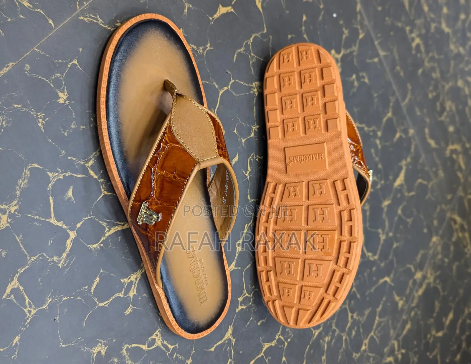 Original Classic Brown Hermes Slipper Sandals