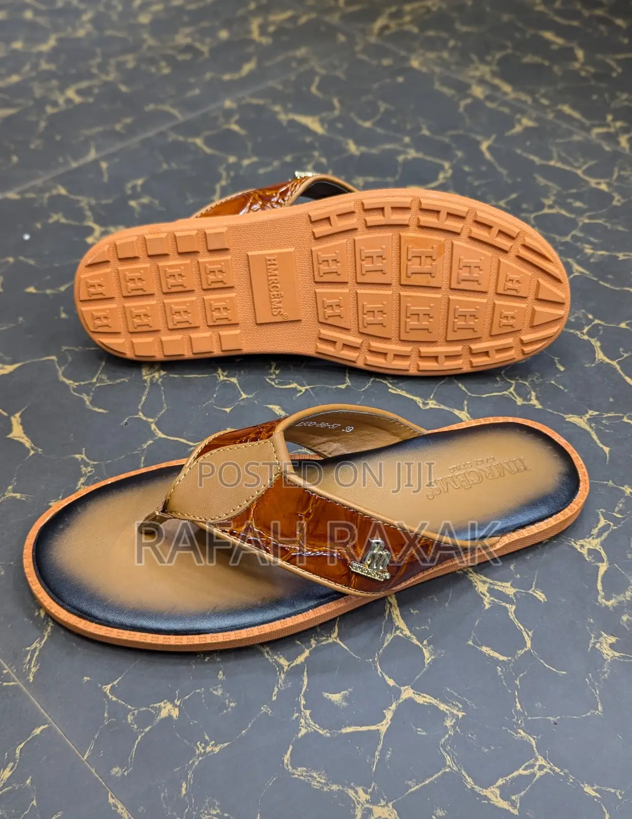 Original Classic Brown Hermes Slipper Sandals