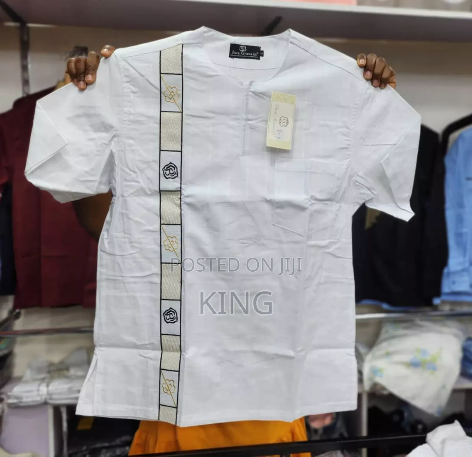 Cozy African Wear Kitengi Shirt. Short Sleeves