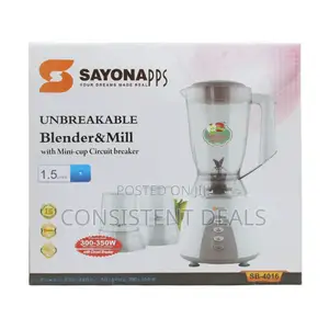 Sayona Unbreakable Blender and Mill