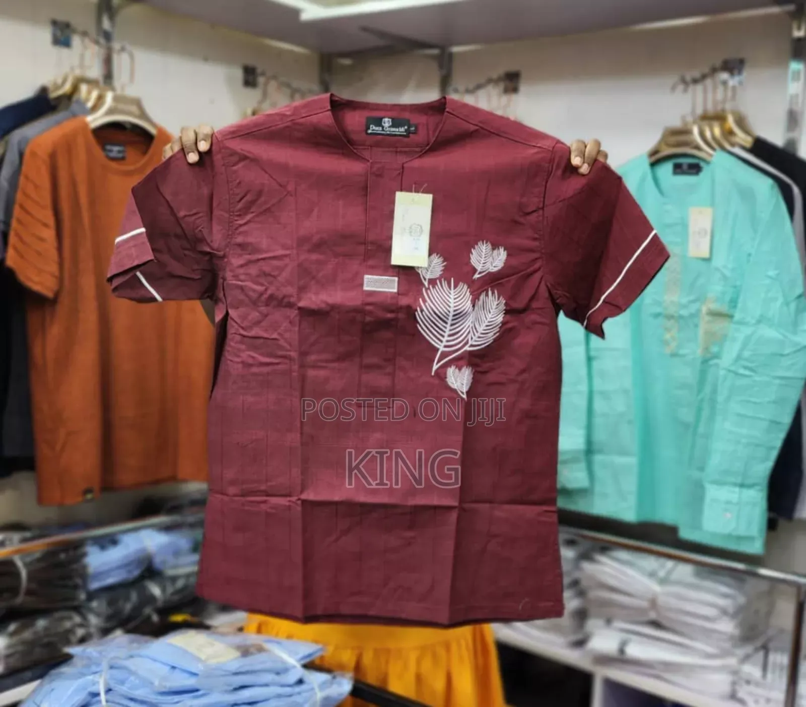 Chief African Wear Kitengi Shirt. Short Sleeves