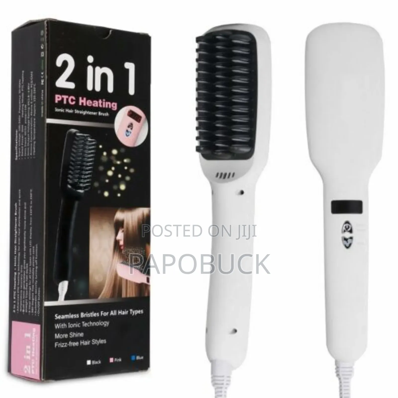 2 in 1 PTC Ionic Heating Brush
