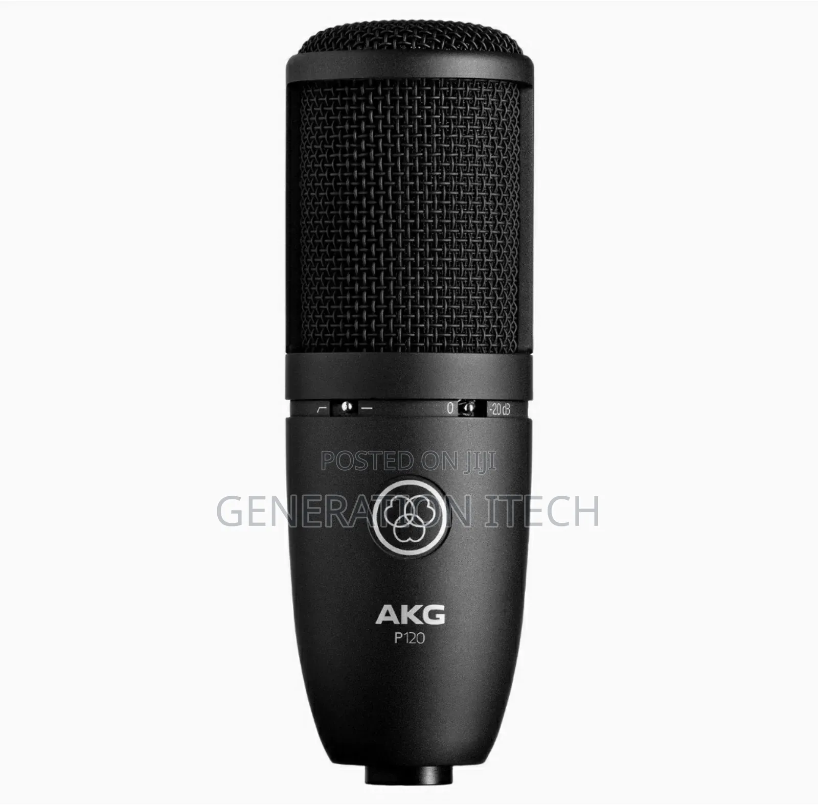 AKG P120 Cardioid Condenser Microphone (Black) With XLR