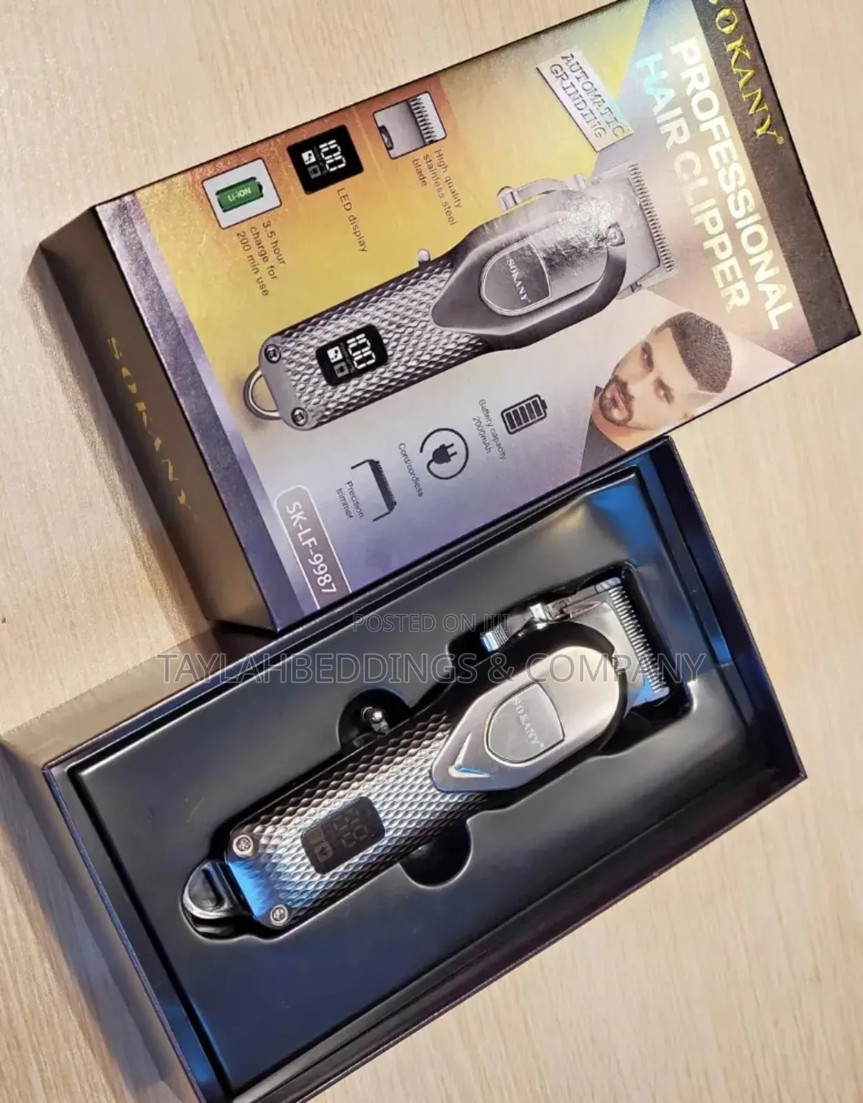 Hair Clipper, Cordless Hair Clipper Silver Ergonomic Handle