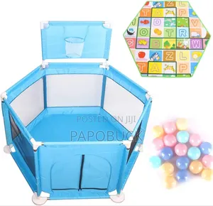 Photo - Kids Playpen Fence With 32 Colored Balls