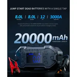 Portable Carjump Starter 3000awith Air Compressor12v Battery