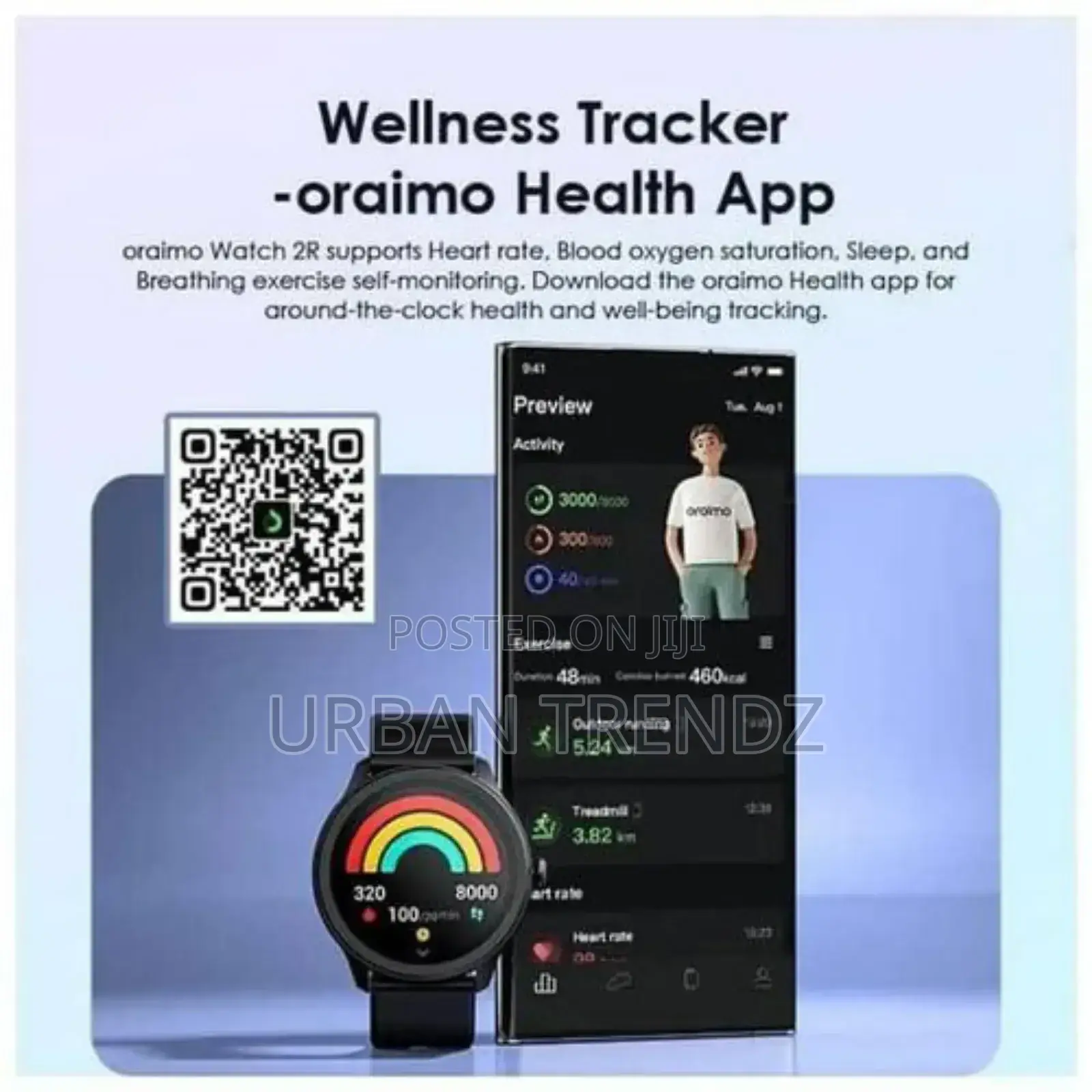 Oraimo Watch 2R Bluetooth Calling Smart Watch 1.39"HD
