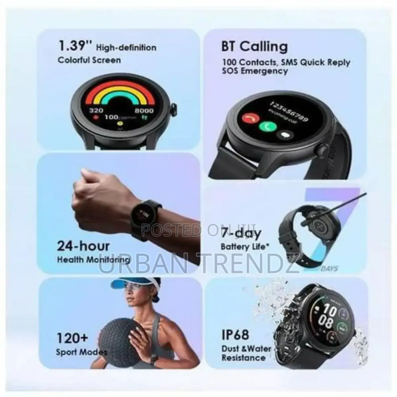 Oraimo Watch 2R Bluetooth Calling Smart Watch 1.39"HD
