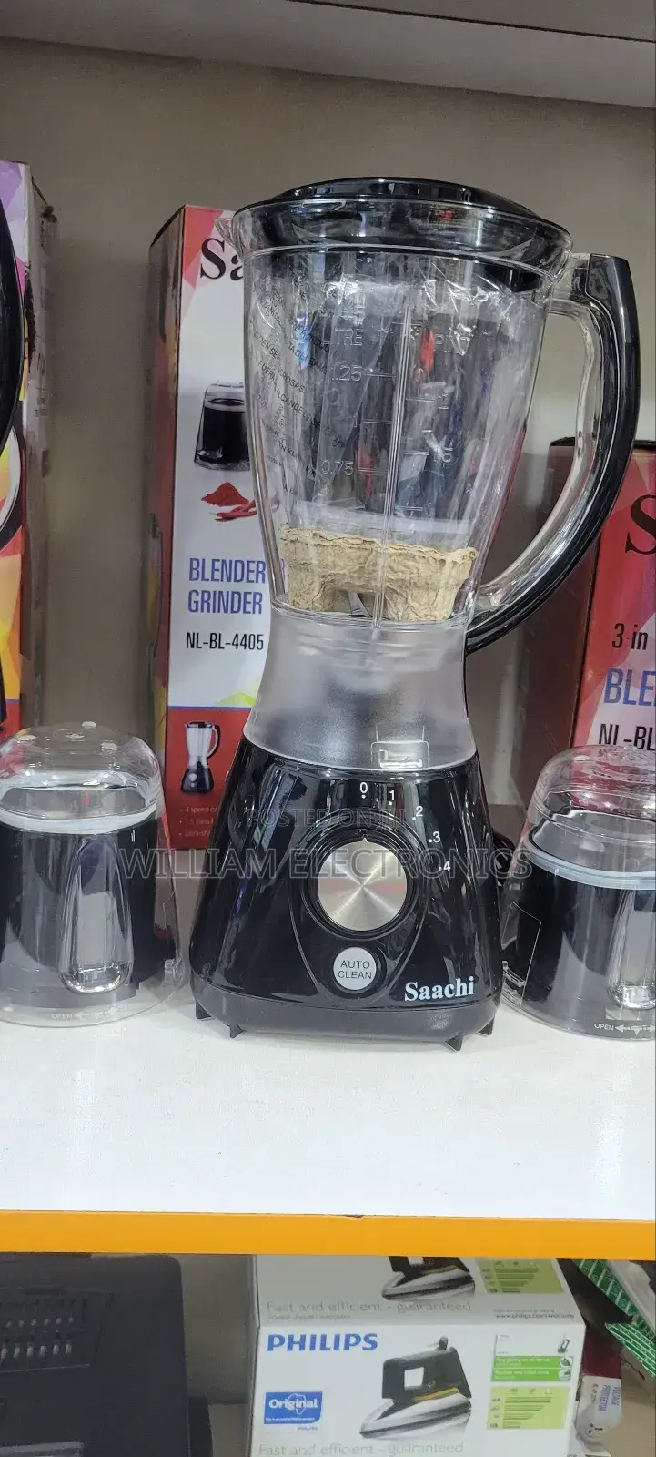 1.5L Saachi Grinder/2in1 Saachi Electric Blender-Black