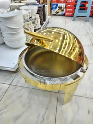 6.6L Golden Round Food Warmer