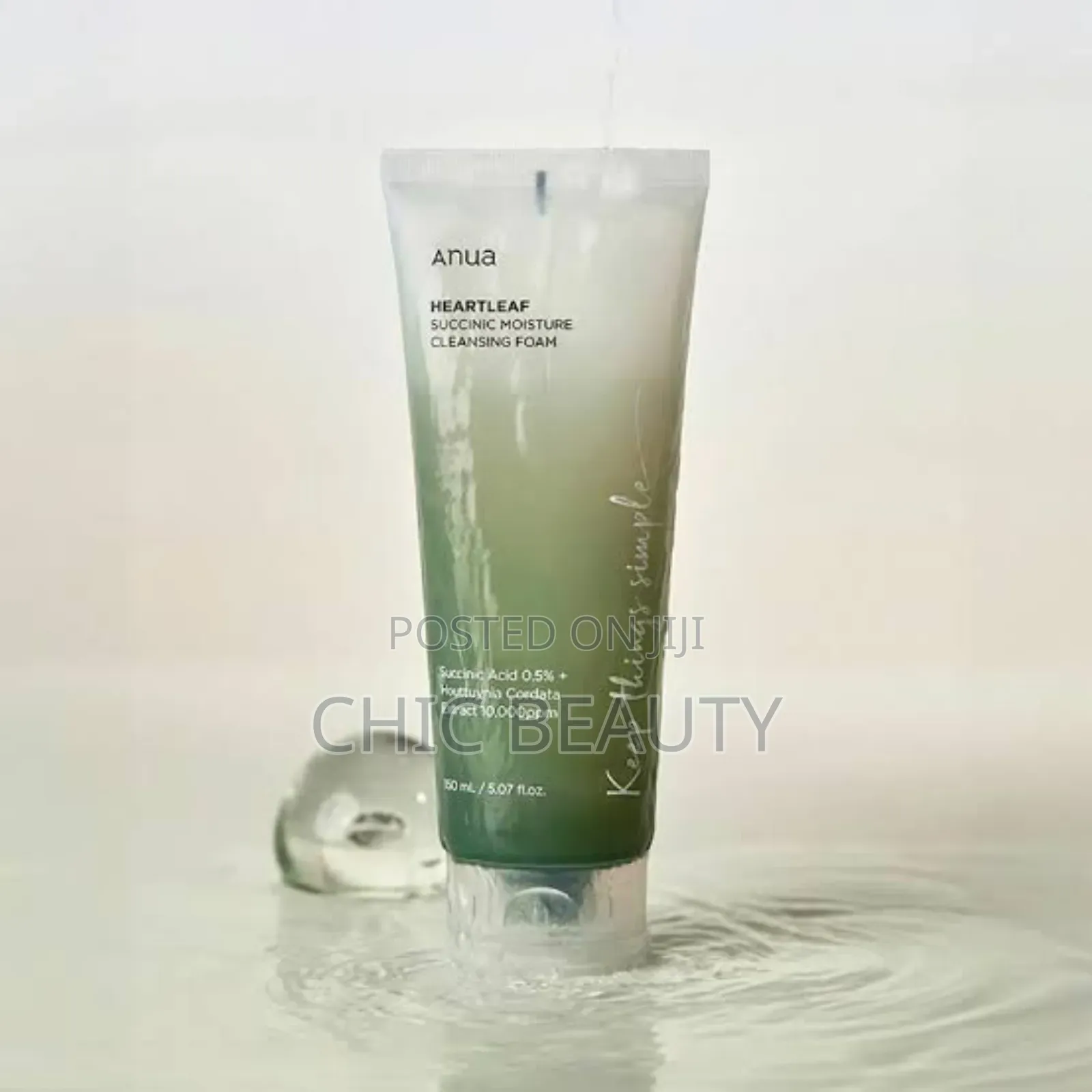 Anua Heartleaf Succinic Moisture Cleansing Foam 150ml