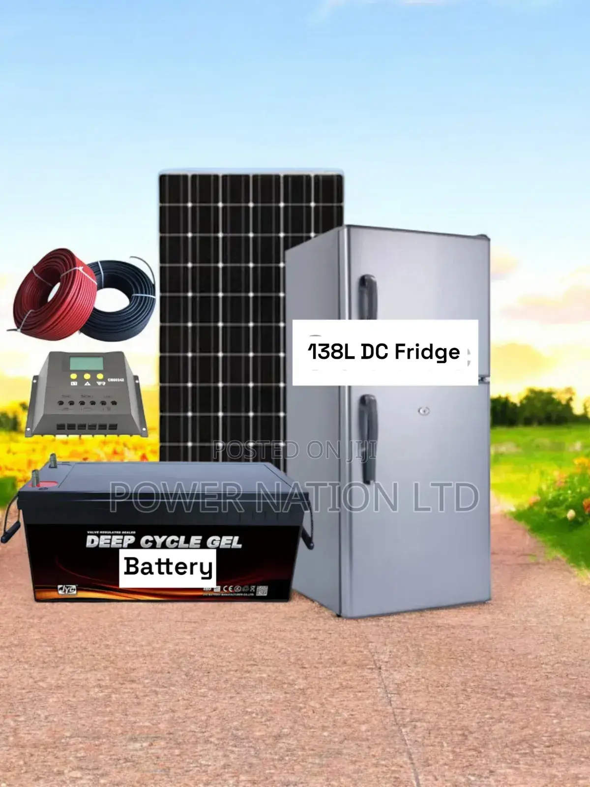 300w Solar System Full Kit With 138 Liters DC/Solar Fridge