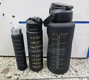 Brandnew 3 Black Water Bottle Set