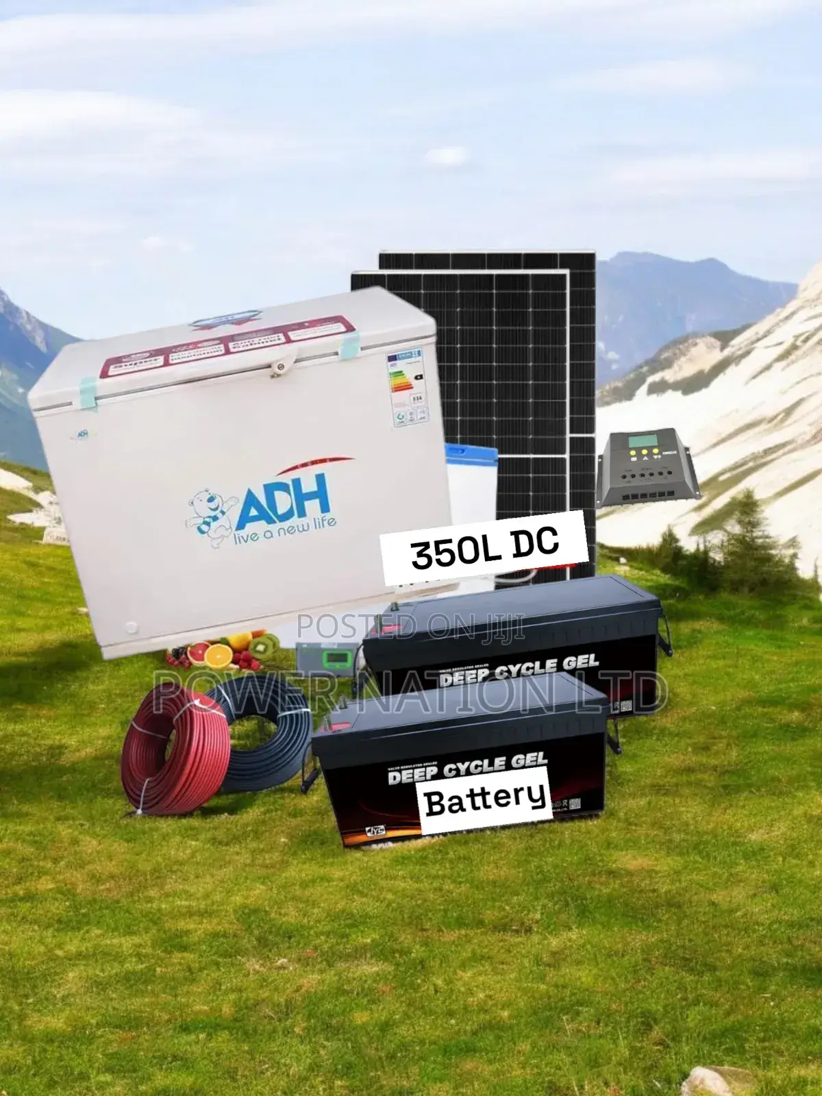 350L DC/Solar Deep Freezer With 700w Solar System Full Kit