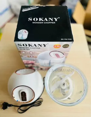 Sokany Grinder and Chopper With Heavy Glass Body