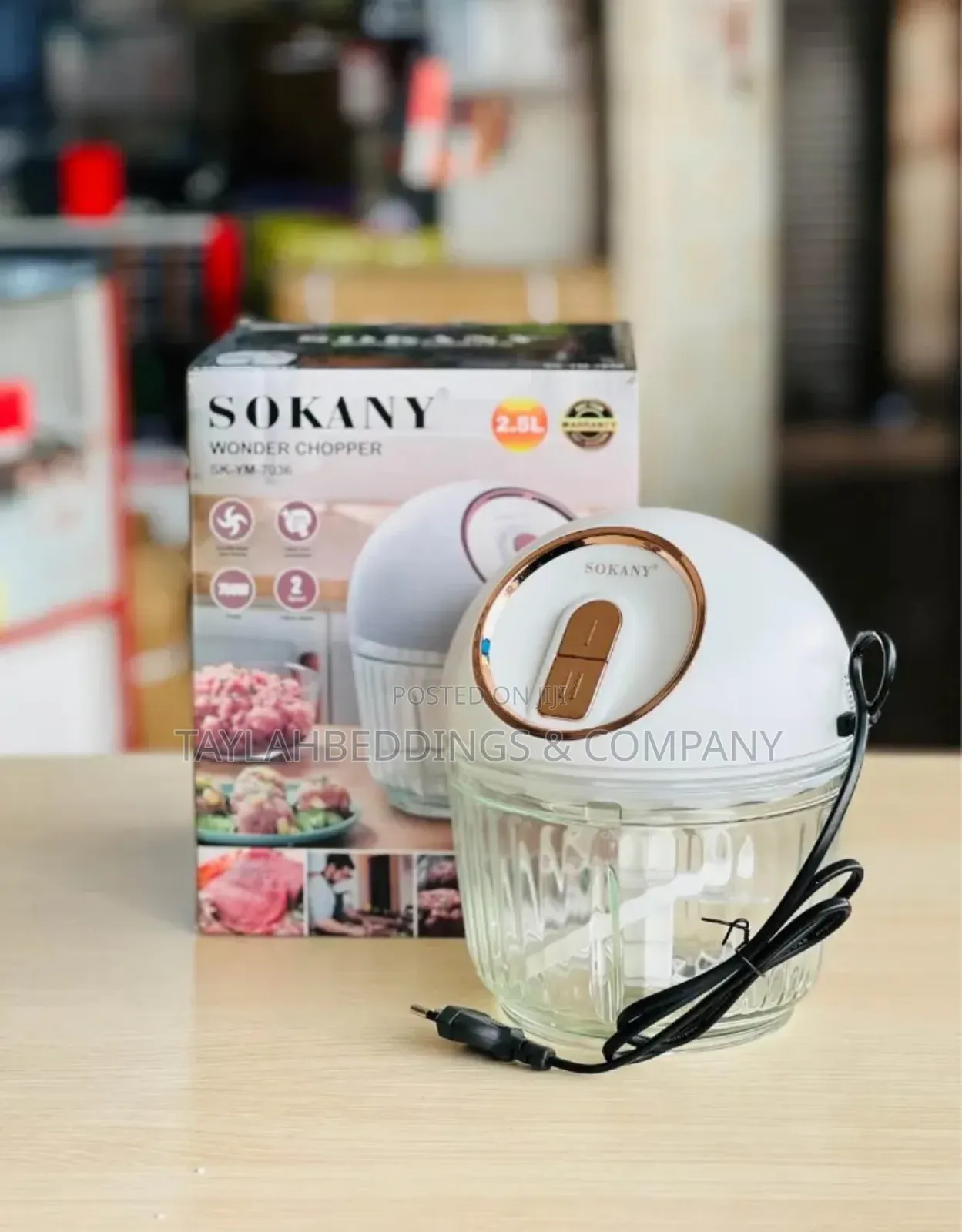 Sokany Grinder and Chopper With Heavy Glass Body