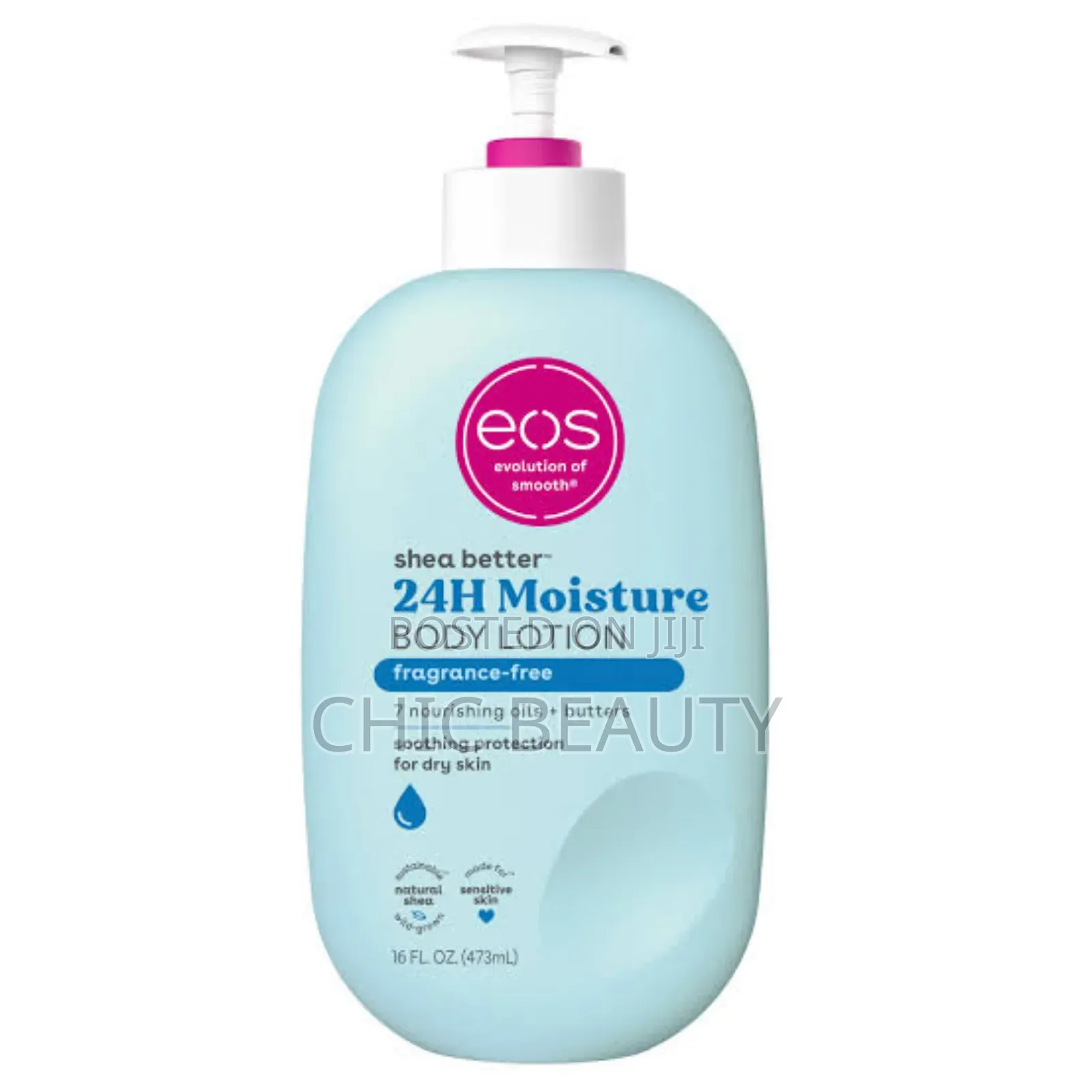 Eos Shea Butter Fragrance Free 24H Moisture Lotion 473ml