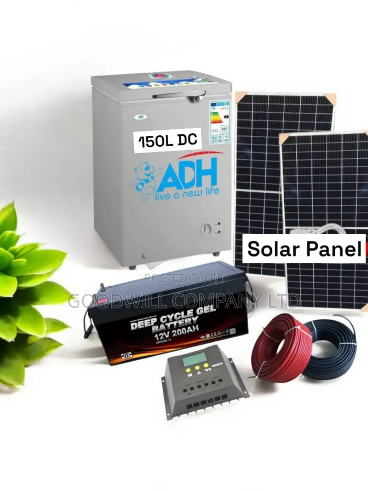 150 Liters DC/Solar Deep Freezer 300w Solar Full Kit