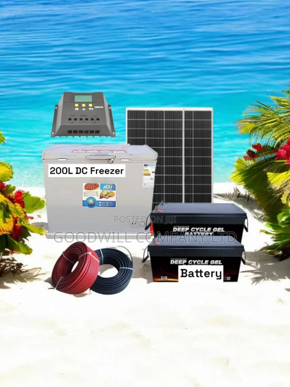 200 Liters DC/Solar Deep Freezer With 400w Solar System Kit